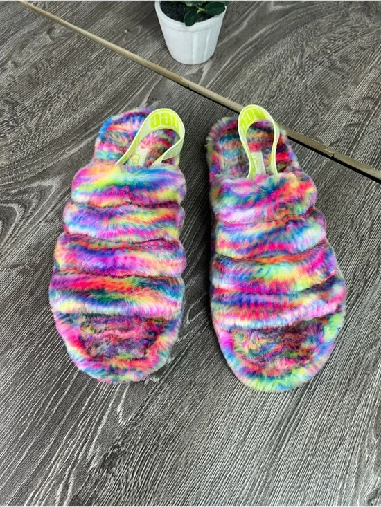 UGG FLUFF YEAH PIXELATE SLIPPERS - Picture 2 of 12